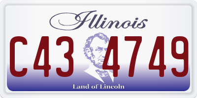IL license plate C434749