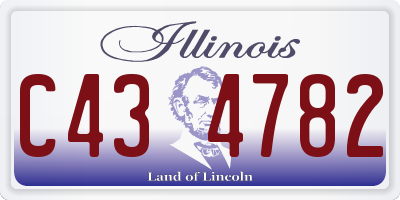 IL license plate C434782