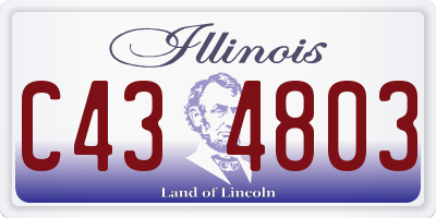 IL license plate C434803