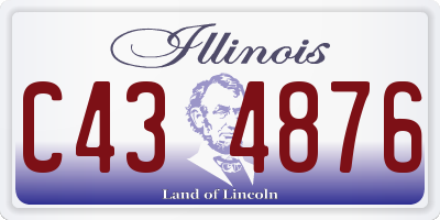 IL license plate C434876