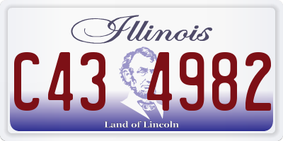 IL license plate C434982