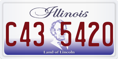 IL license plate C435420