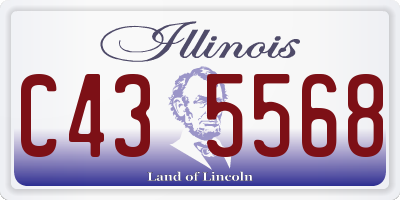 IL license plate C435568