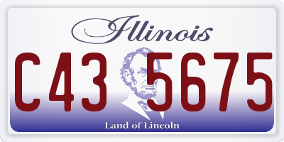 IL license plate C435675