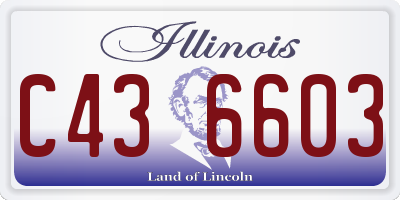 IL license plate C436603