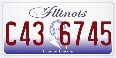 IL license plate C436745