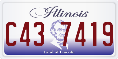 IL license plate C437419