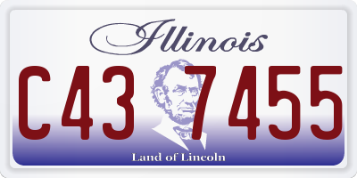 IL license plate C437455