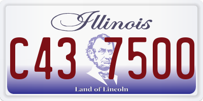IL license plate C437500