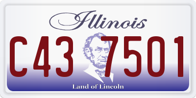 IL license plate C437501