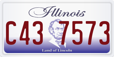 IL license plate C437573