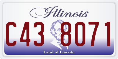 IL license plate C438071