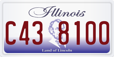 IL license plate C438100