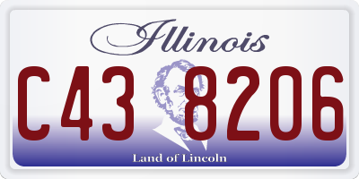 IL license plate C438206