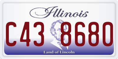 IL license plate C438680