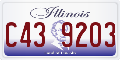 IL license plate C439203