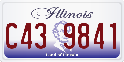 IL license plate C439841