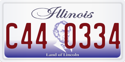 IL license plate C440334