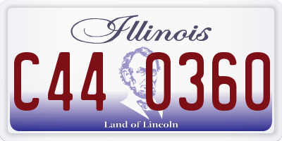 IL license plate C440360