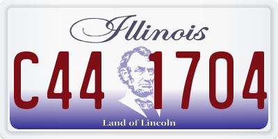 IL license plate C441704