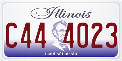 IL license plate C444023