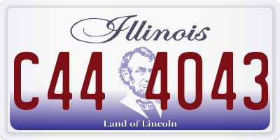 IL license plate C444043