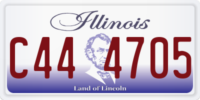 IL license plate C444705