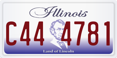 IL license plate C444781