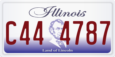 IL license plate C444787