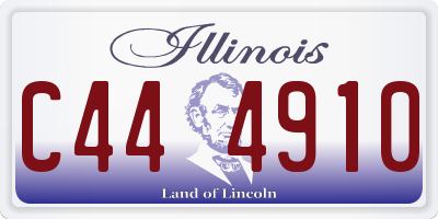 IL license plate C444910