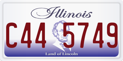 IL license plate C445749
