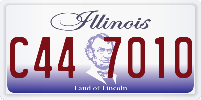 IL license plate C447010