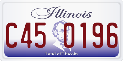 IL license plate C450196