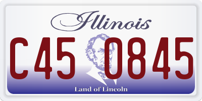 IL license plate C450845