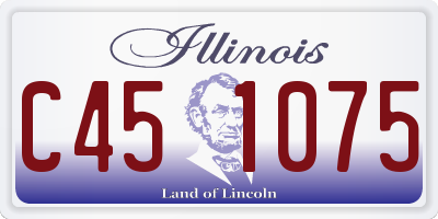 IL license plate C451075