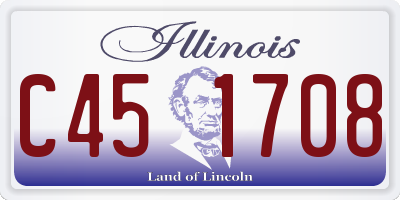 IL license plate C451708