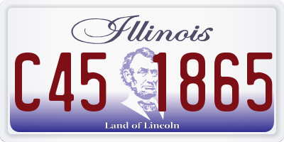 IL license plate C451865