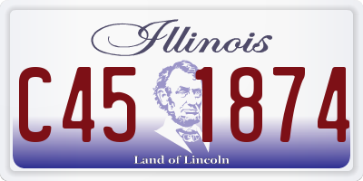 IL license plate C451874