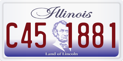 IL license plate C451881