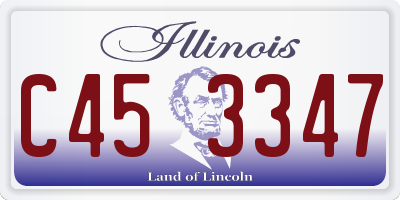 IL license plate C453347
