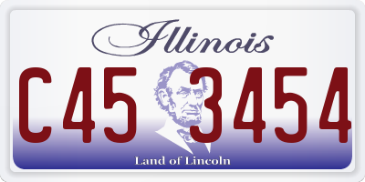 IL license plate C453454