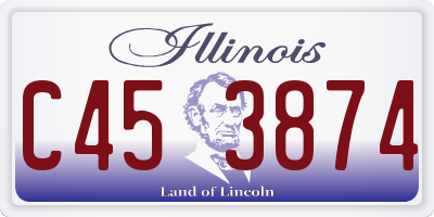 IL license plate C453874