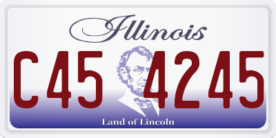 IL license plate C454245