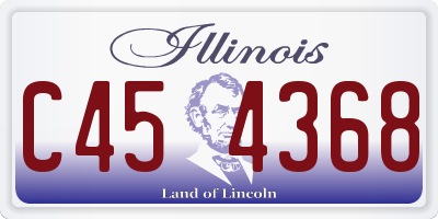 IL license plate C454368
