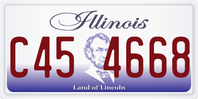 IL license plate C454668