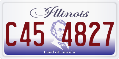 IL license plate C454827
