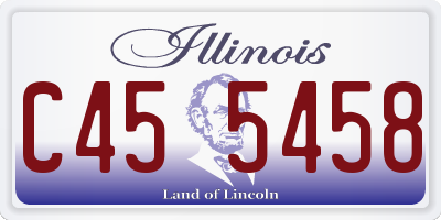 IL license plate C455458