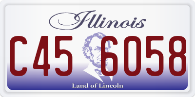 IL license plate C456058