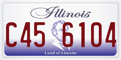 IL license plate C456104