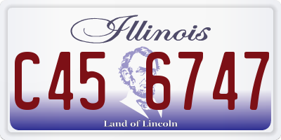 IL license plate C456747